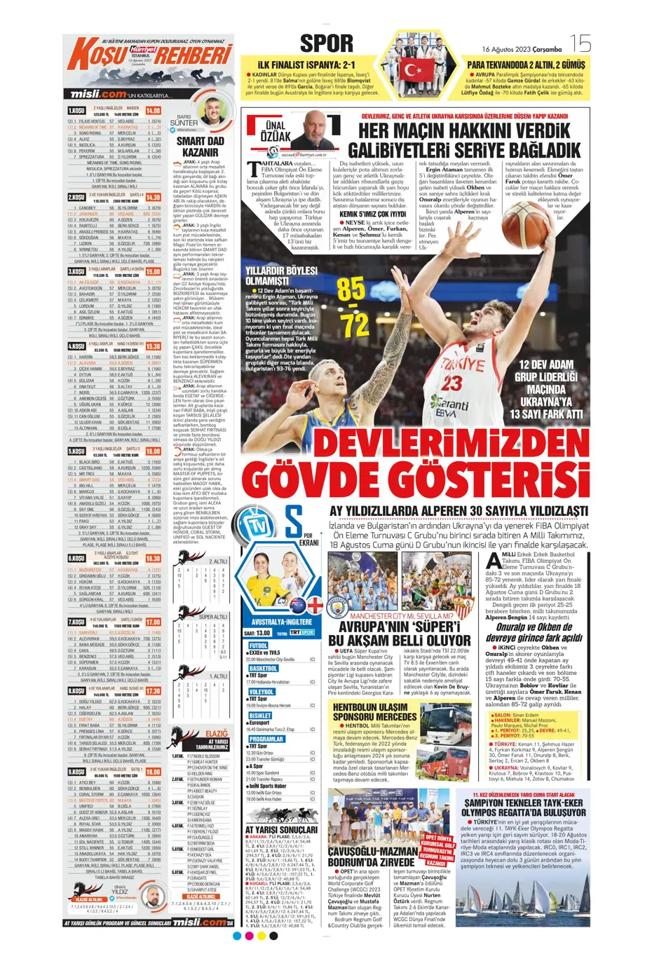 "Devler Ligi'ne kaldı 1 adım" | Sporun Manşetleri - 20