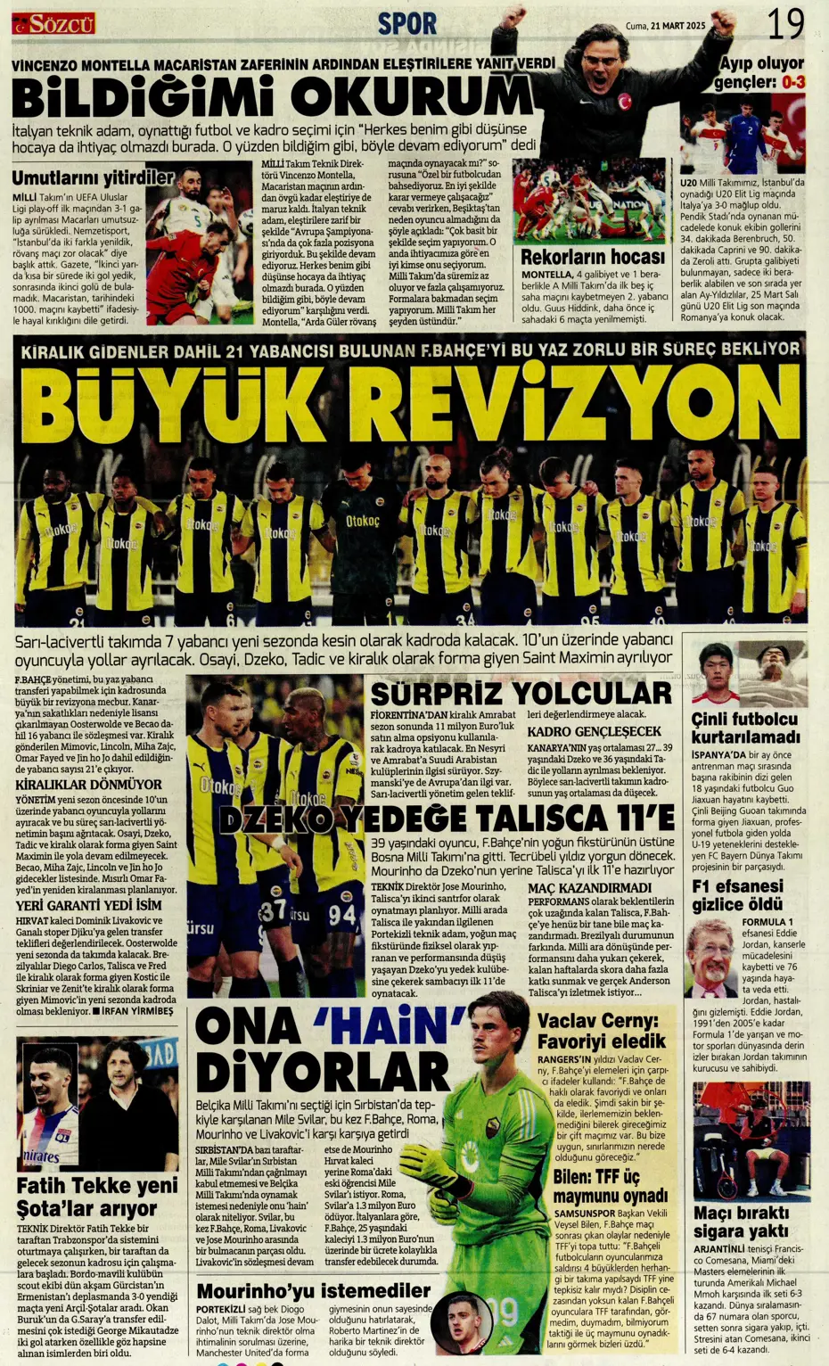 "A sınıfı zafer" | Sporun manşetleri - 31 "A sınıfı zafer" | Sporun manşetleri - 31