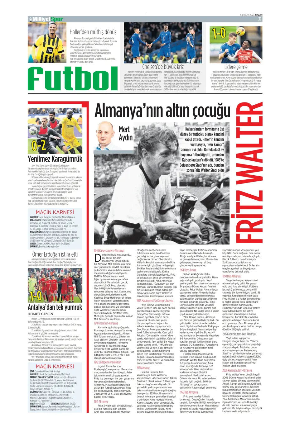 Sporun Manşetleri (5 Şubat 2023) - 29