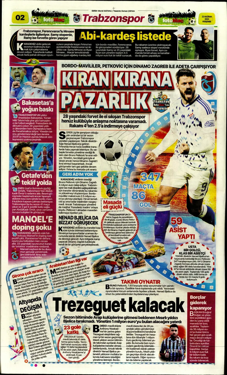 "Aslan'a süper golcü" | Sporun manşetleri (22 Haziran 2023) - 6