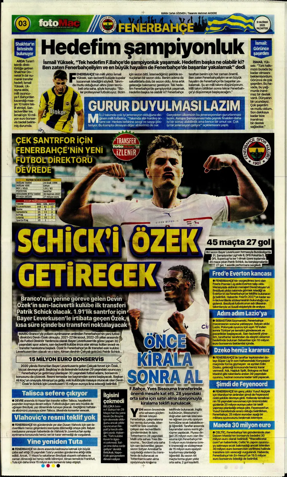 "Hakim Ziyech geri dönüyor" | Sporun manşetleri - 12