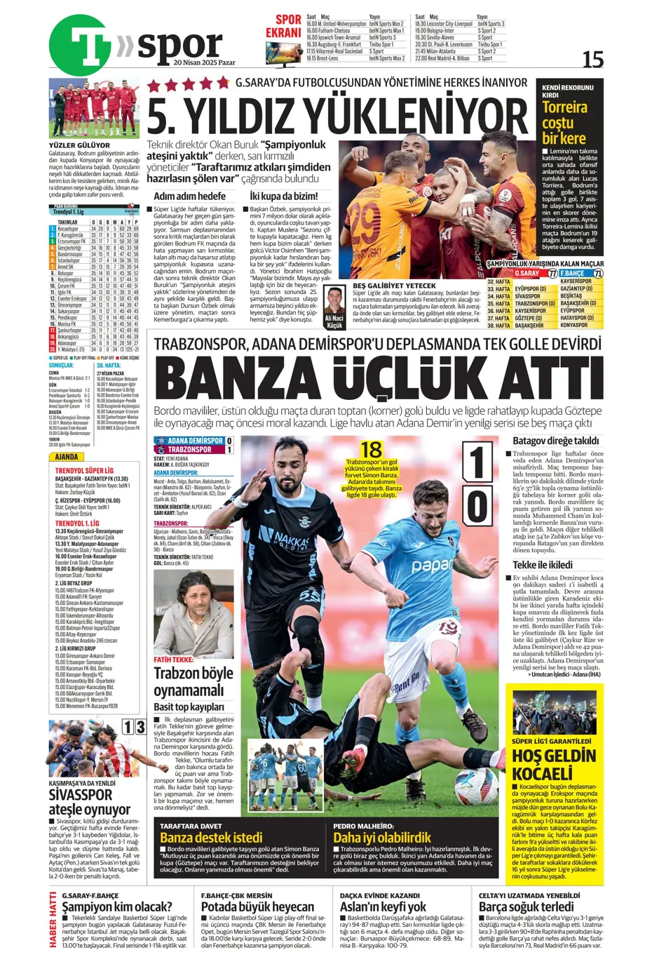 "Oğuz Aydın için geldiler" | Sporun manşetleri - 40