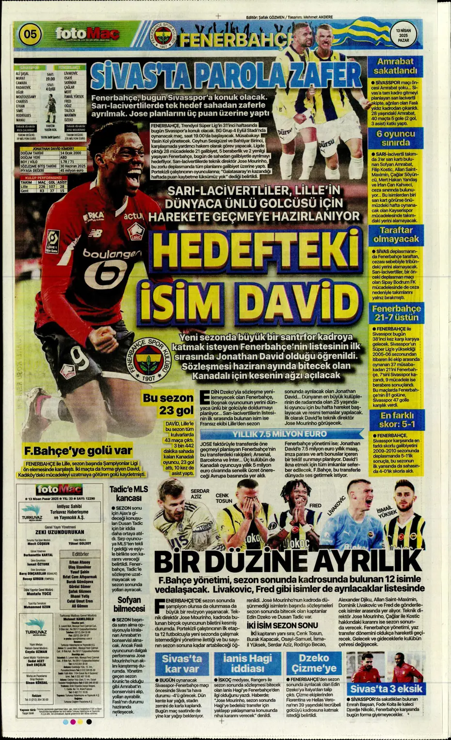 "Dzeko'nun yerine Müller" | Sporun manşetleri - 16