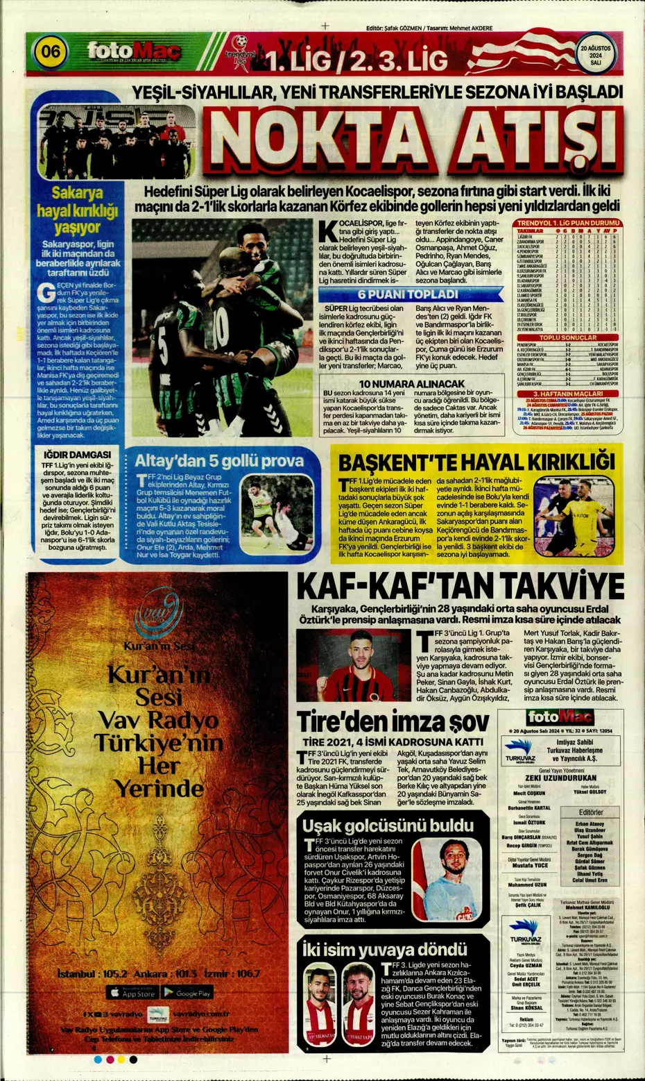 "Fenerbahçe'de değişim zamanı" | Sporun manşetleri (20 Ağustos 2024) - 13