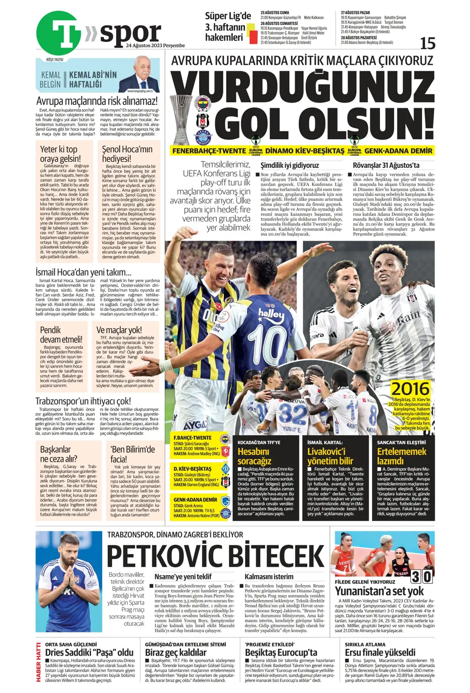 "İyi ki varsın Mauro Icardi" | Sporun manşetleri (24 Ağustos 2023) - 41