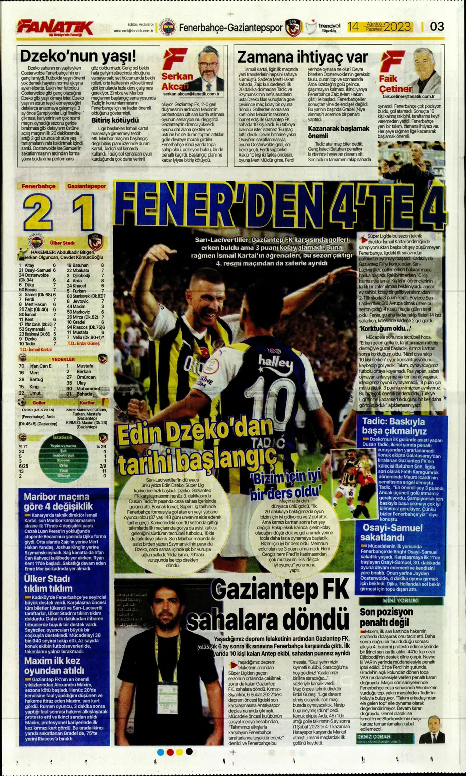 "Talisca için ilk teklif" | Sporun Manşetleri (14 Ağustos 2023) - 5