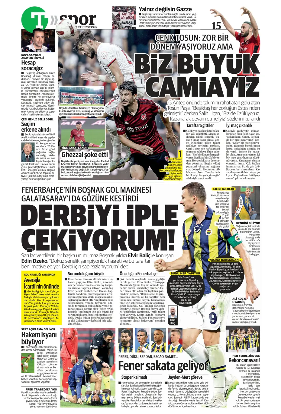 "Ne Bayern ne Barça en büyük Kanarya" | Sporun manşetleri (31 Ekim 2023) - 37