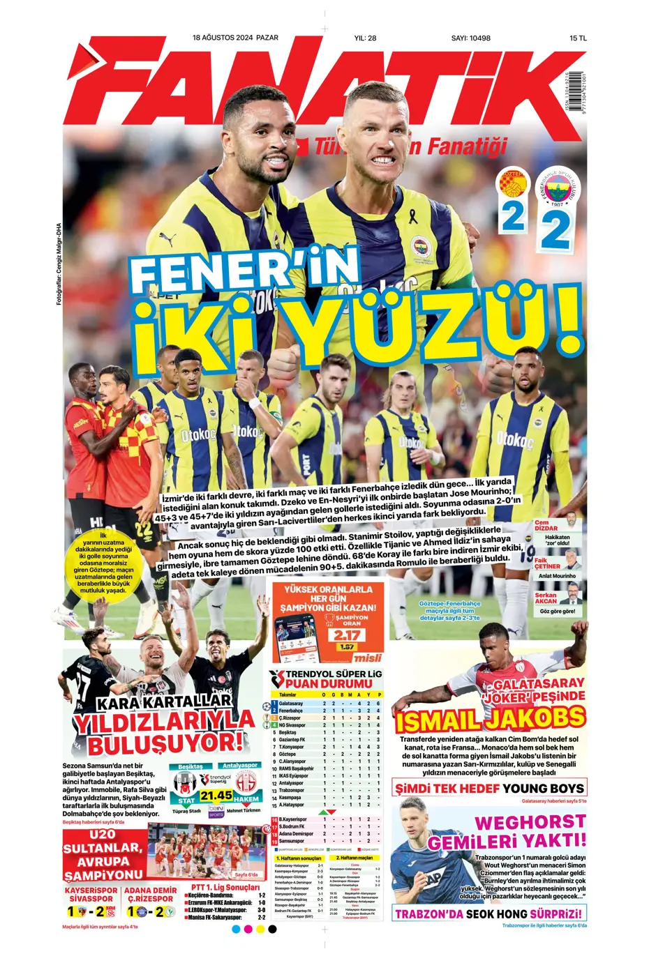 "Aslan'da Ziyech bilmecesi" | Sporun manşetleri (18 Ağustos 2024) - 3 "Aslan'da Ziyech bilmecesi" | Sporun manşetleri (18 Ağustos 2024) - 3