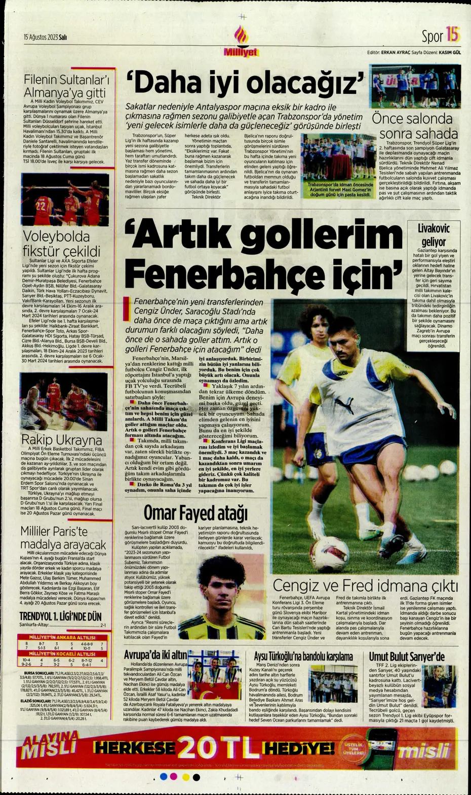 "Kartal'ı Gedson uçurdu" | Sporun Manşetleri - 25