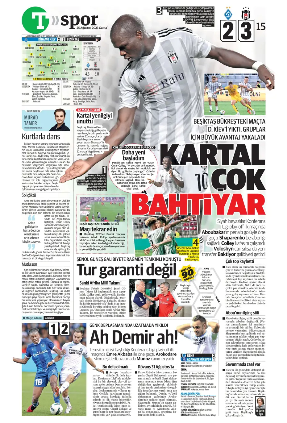 "Fenerbahçe'den 5'i 1 yerde" | Sporun manşetleri (25 Ağustos 2023) - 44