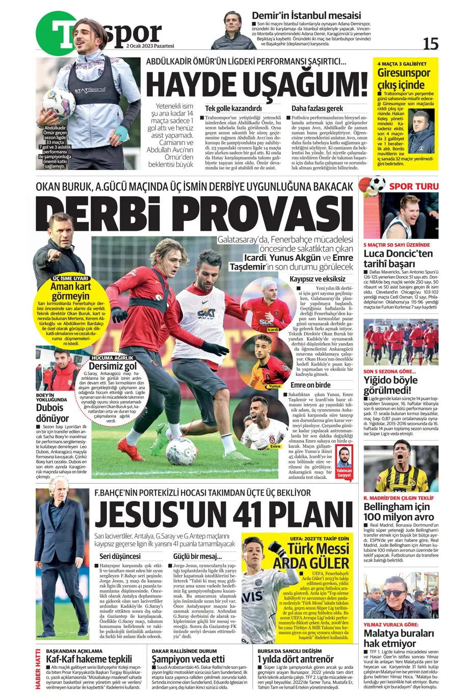 Sporun Manşetleri (2 Ocak 2023) - 31