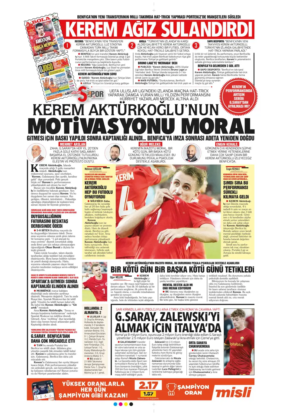 "Icardi müjdesi" | Sporun manşetleri (11 Eylül 2024) - 17 "Icardi müjdesi" | Sporun manşetleri (11 Eylül 2024) - 17