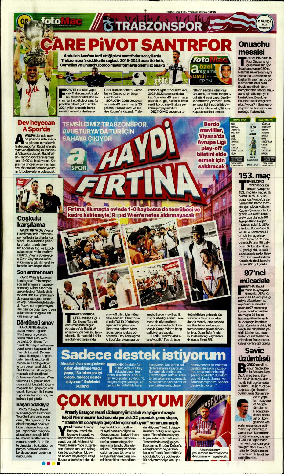 "Muci'yle yol ayrımı" | Sporun manşetleri (15 Ağustos 2024) - 15