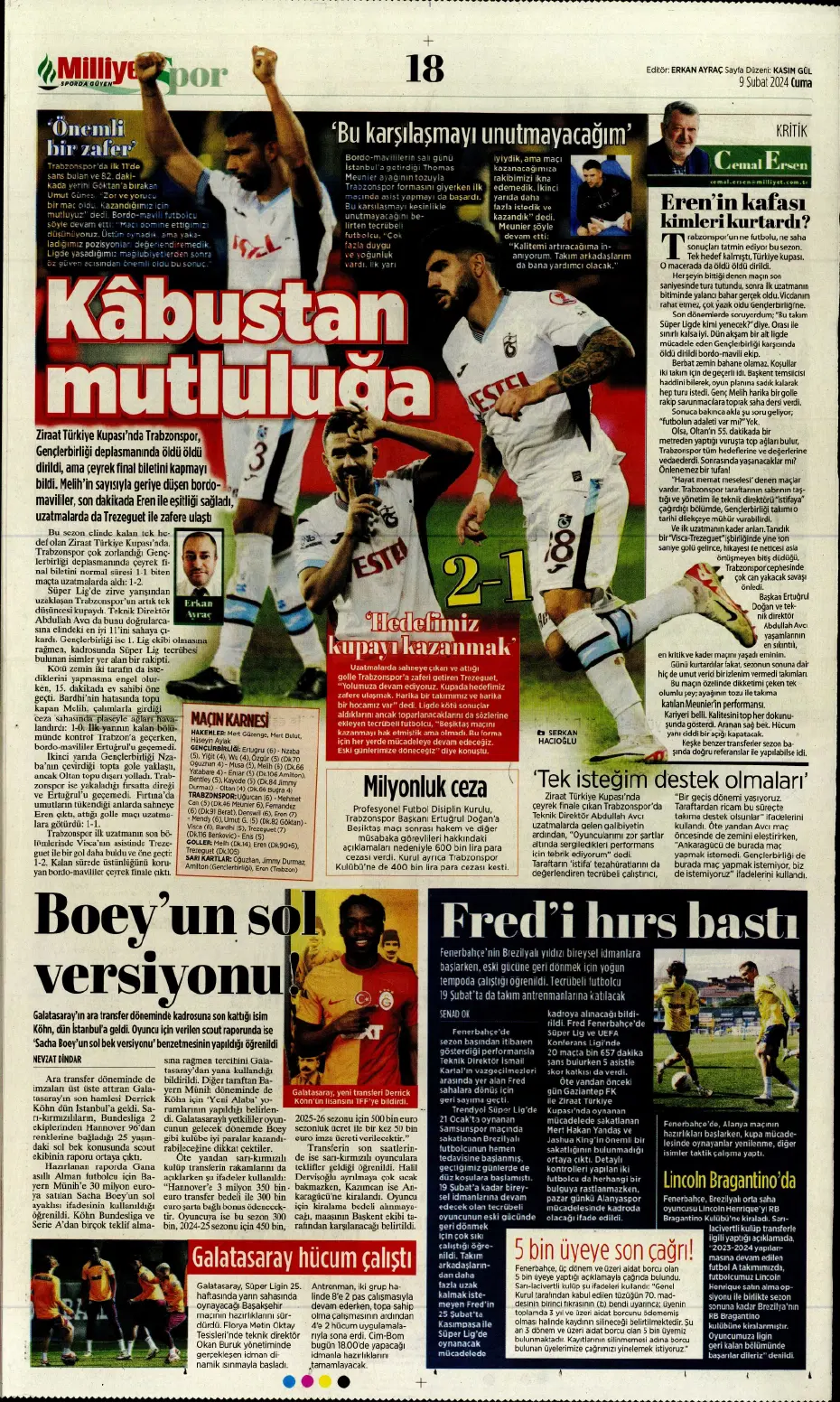 "Icardi &amp; Dzeko'yu geçti" | Sporun manşetleri (9 Şubat 2024) - 17