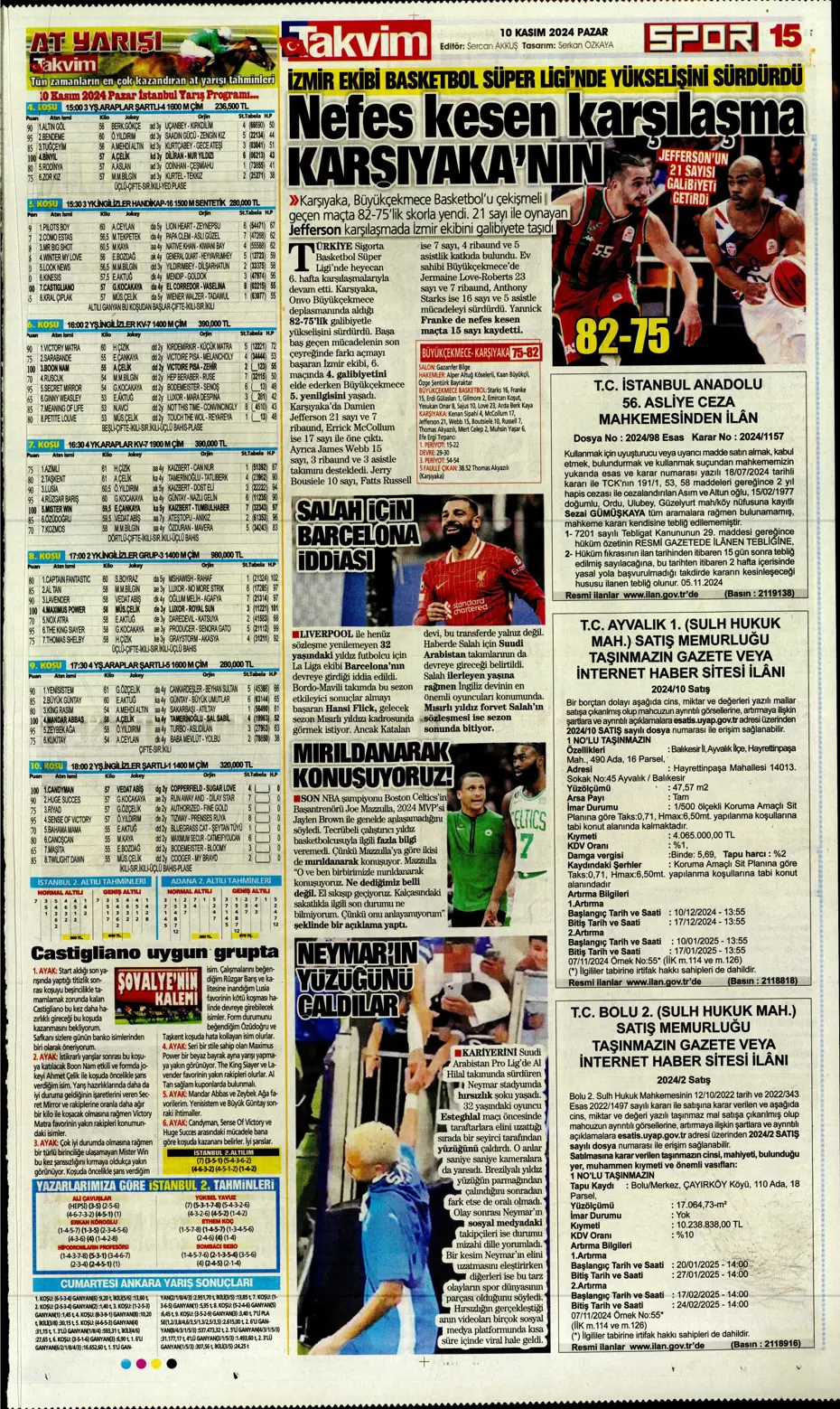 "Cimbom devleri gölgesinde bıraktı" | Sporun manşetleri (10 Kasım 2024) - 25