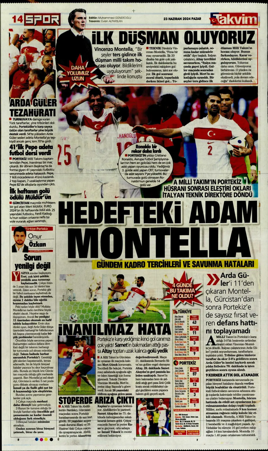 "Liderlik gitti tur elimizde" | Sporun Manşetleri (23 Haziran 2024) - 44