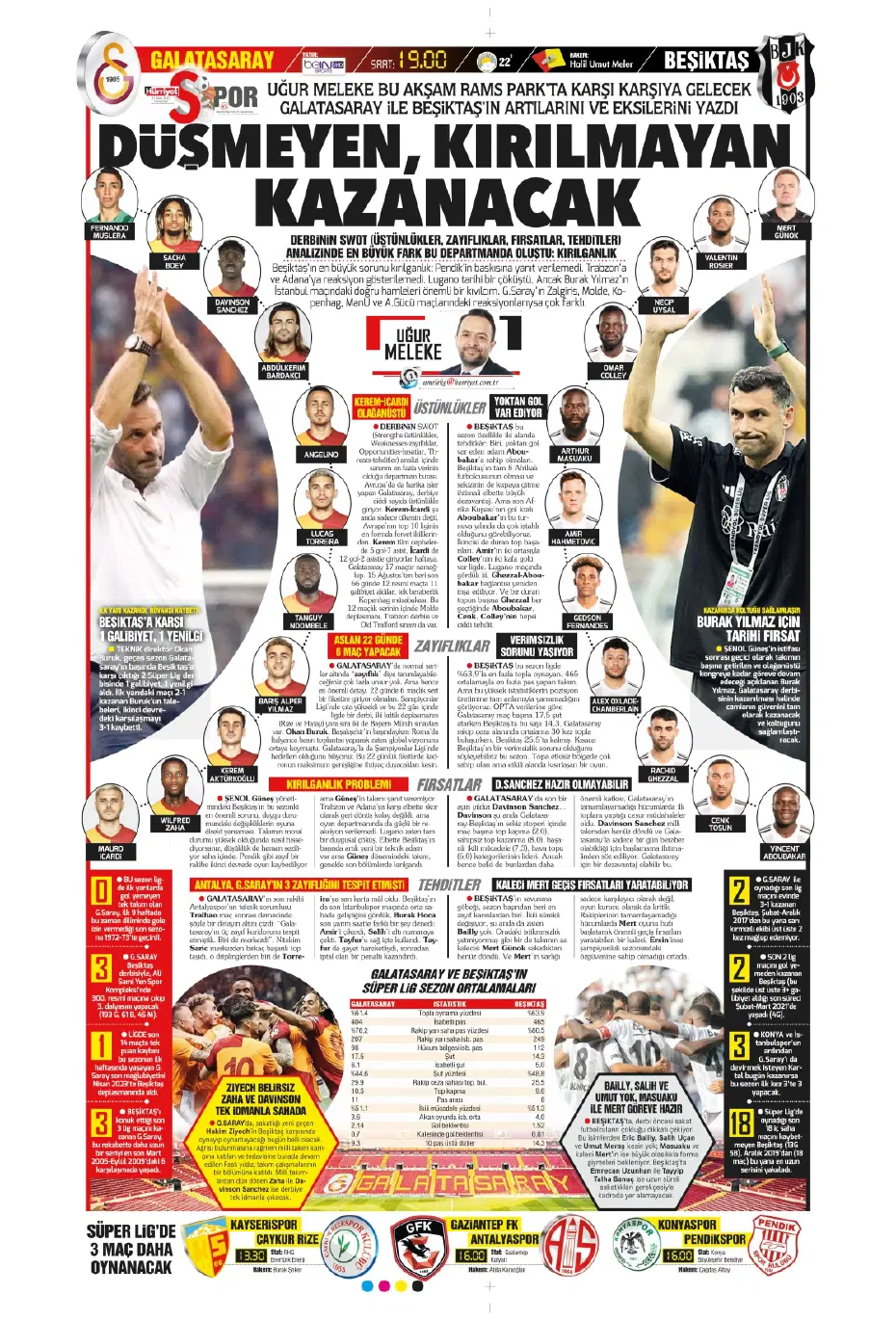 "Ateş gibi derbi" | Sporun manşetleri (21 Ekim 2023) - 12