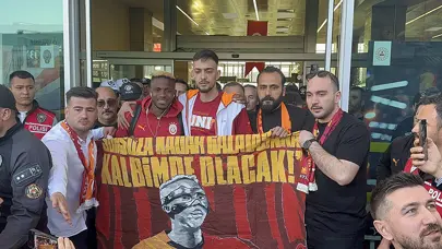 Galatasaray kafilesine Konya'da coşkulu karşılama