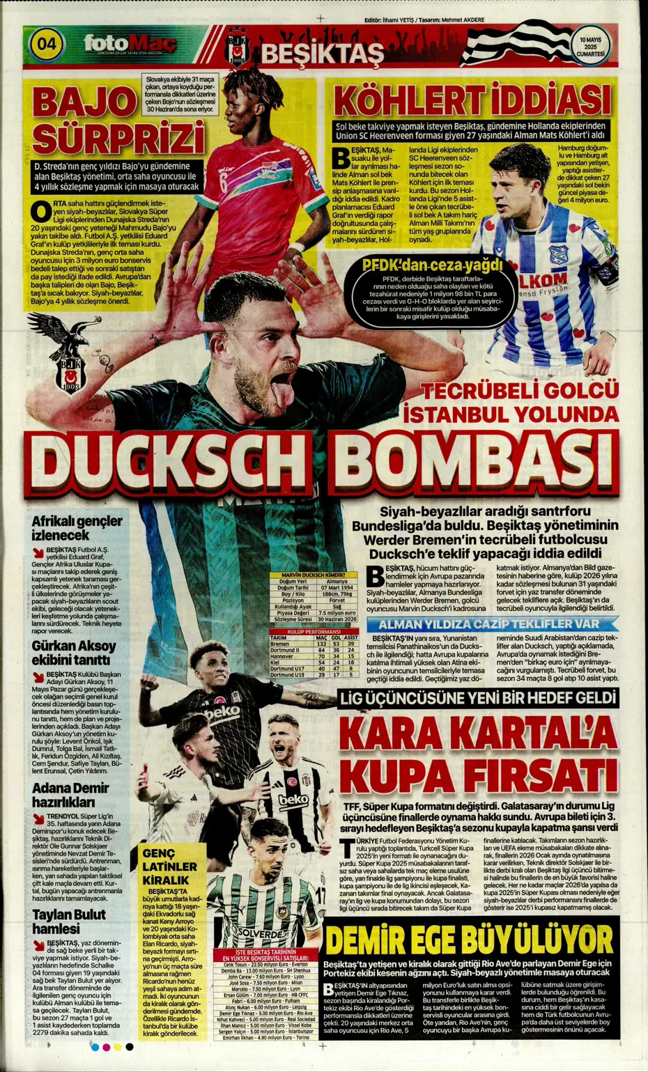 "Türkiye'de bir ilk oldu" | Sporun manşetleri (10 Mayıs 2025) - 9