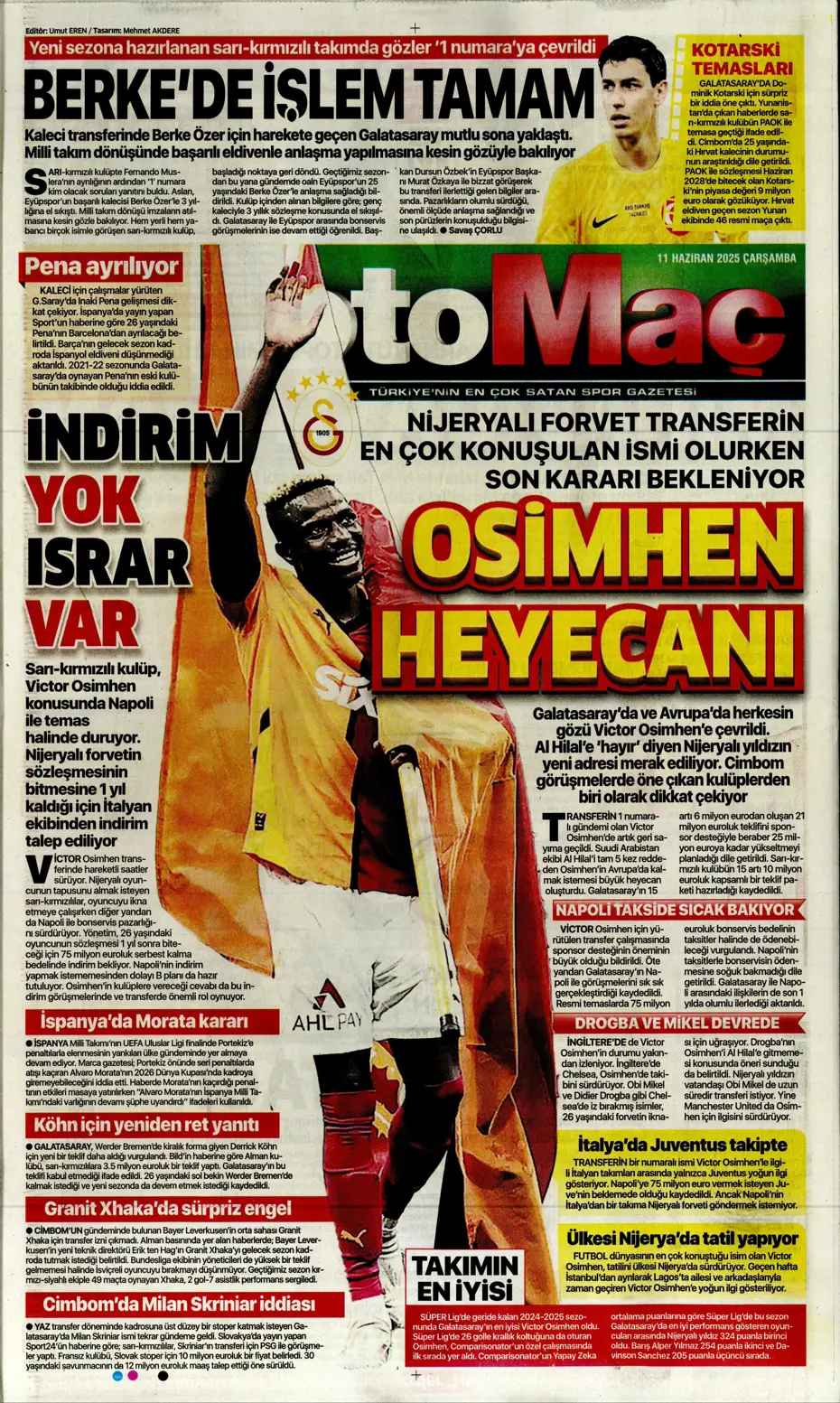 "Patron çıldırdı: Osimhen'e görülmemiş teklif" | Sporun manşetleri - 15