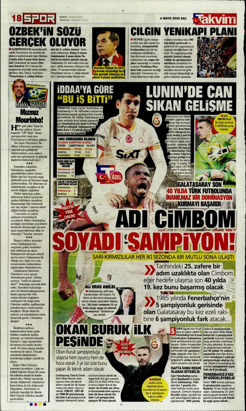 "Galatasaray'da tarihi hazırlık: Yer yerinden oynayacak" | Sporun manşetleri - 22