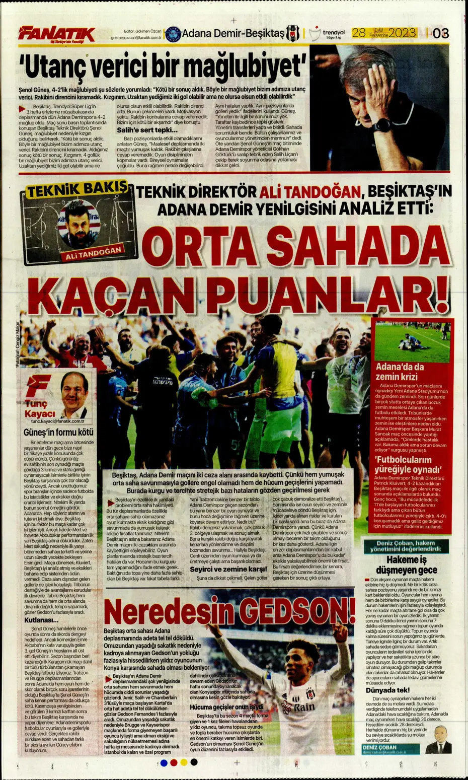 "Tarihi eser" | Sporun manşetleri (28 Eylül 2023) - 6