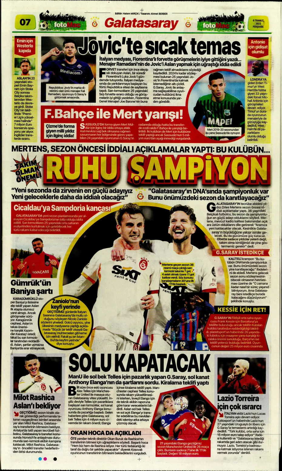 "Icardi'de Enrique krizi" | Sporun manşetleri (6 Temmuz 2023) - 13