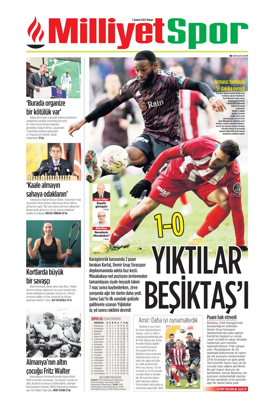 Sporun Manşetleri (5 Şubat 2023) - 25