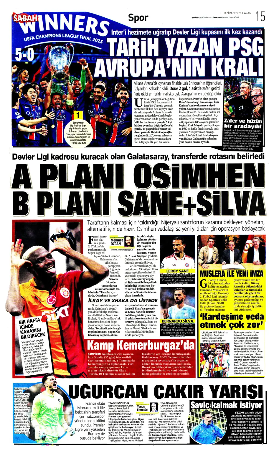 "Galatasaray'dan Lewandowski bombası" | Sporun manşetleri - 29