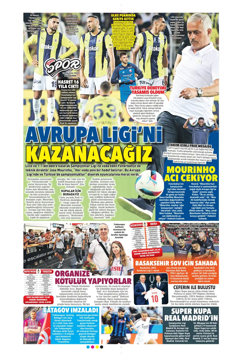 "Muci'yle yol ayrımı" | Sporun manşetleri (15 Ağustos 2024) - 22