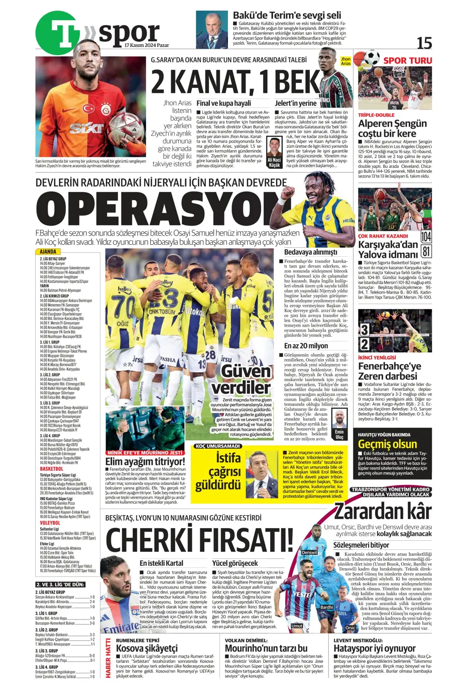"Fenerbahçe'nin ocak ayı çilekleri" | Sporun manşetleri - 41