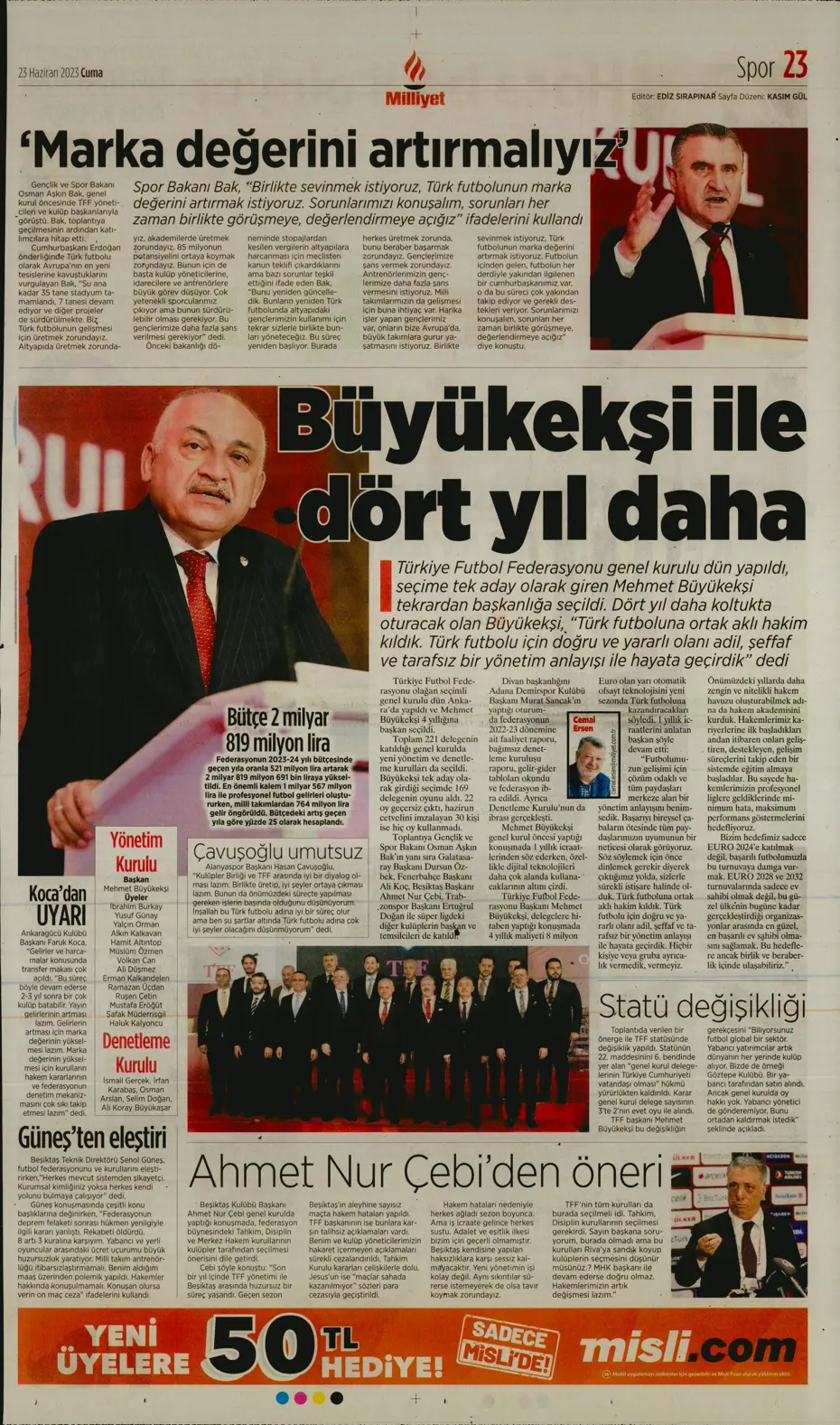 "Cüneyt Çakır ve Abdullah Avcı geliyor" | Sporun manşetleri (23 Haziran 2023) - 22 "Cüneyt Çakır ve Abdullah Avcı geliyor" | Sporun manşetleri (23 Haziran 2023) - 22