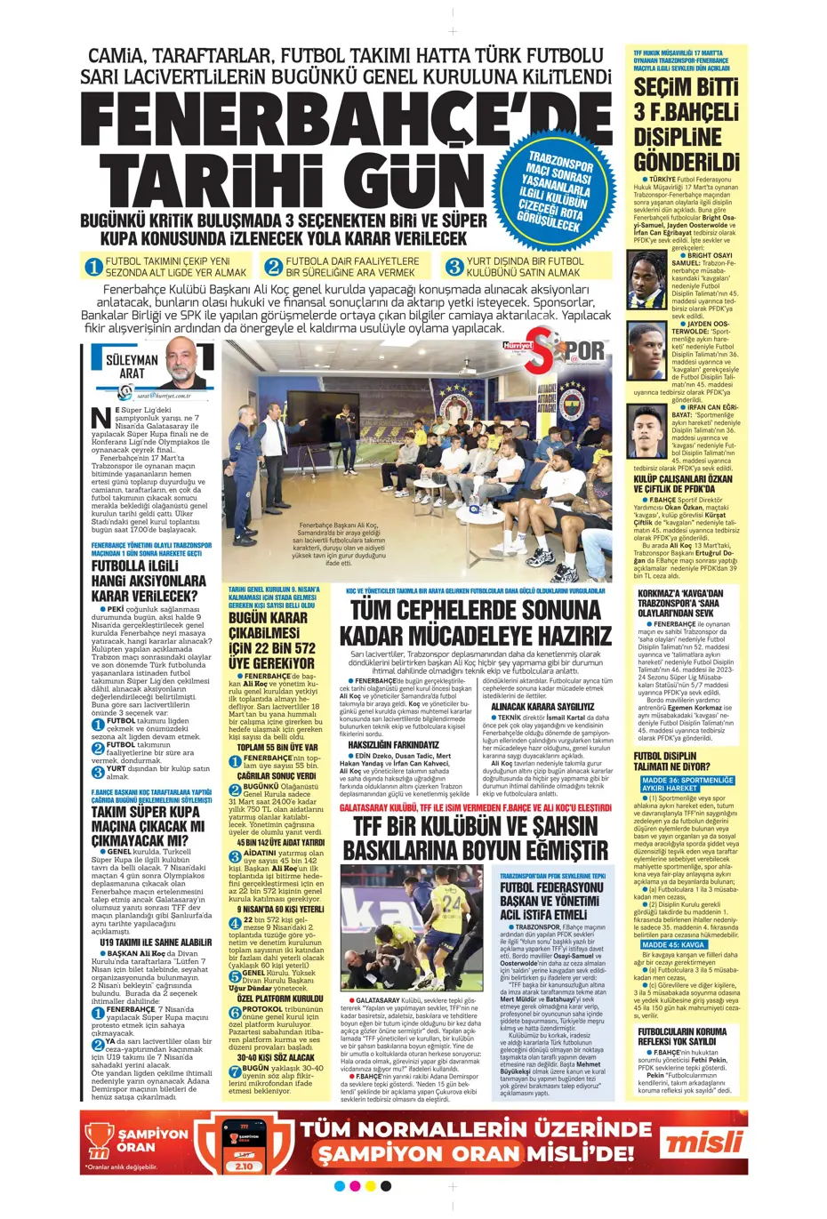 "Fenerbahçe'de tarihi gün" | Sporun manşetleri (2 Nisan 2024) - 17 "Fenerbahçe'de tarihi gün" | Sporun manşetleri (2 Nisan 2024) - 17
