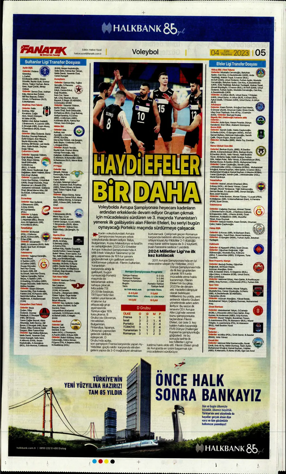 "100'ümüzün akı Türk kadını" | Sporun manşetleri (4 Eylül 2023) - 8