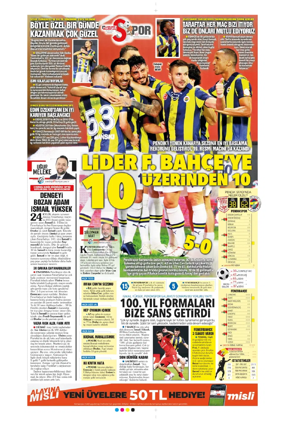 "Fenerbahçe kasırgası" | Sporun manşetleri (30 Ekim 2023) - 16