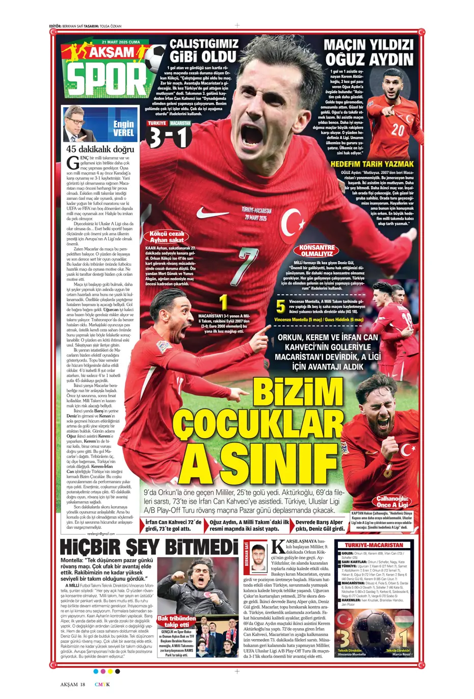 "A sınıfı zafer" | Sporun manşetleri - 2 "A sınıfı zafer" | Sporun manşetleri - 2