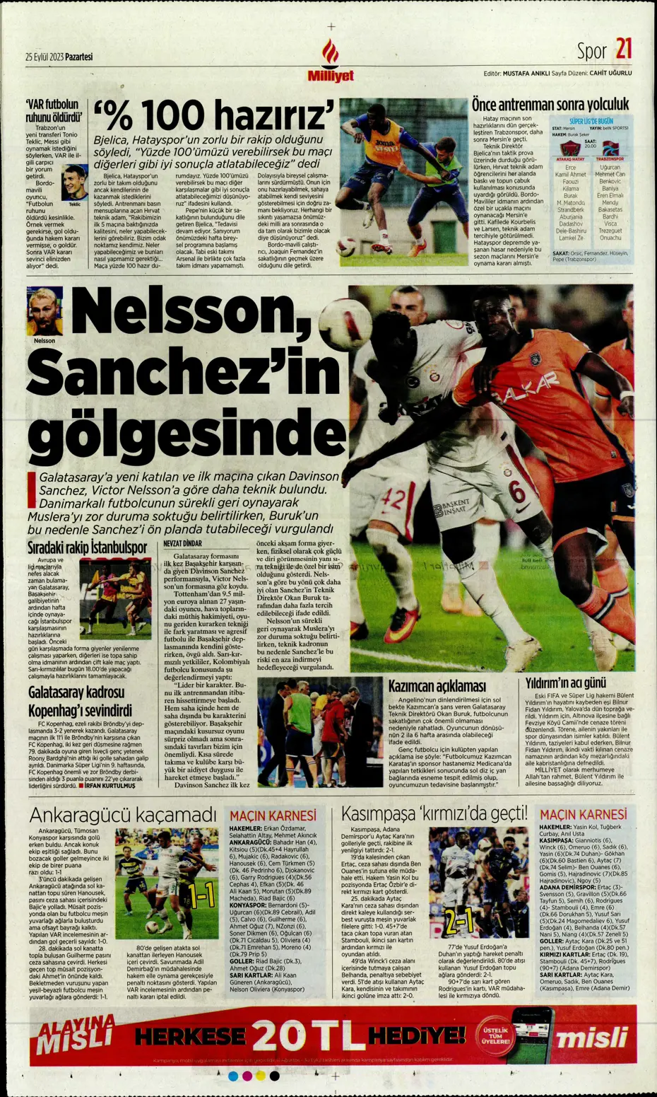 "Hesaplar Kahveci'den" | Sporun manşetleri (25 Eylül 2023) - 29