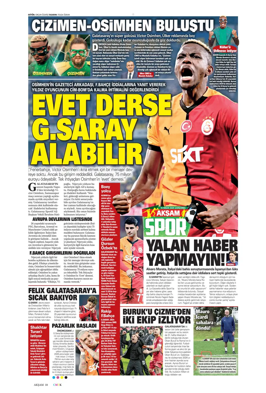 "Kim Min-Jae heyecanı" | Sporun manşetleri - 2