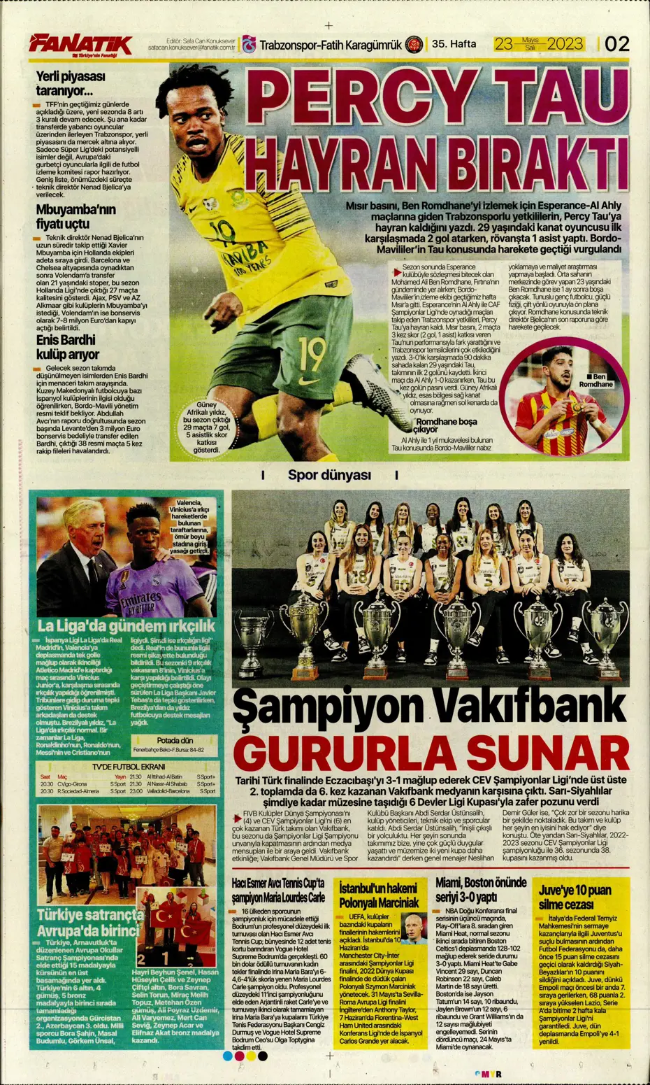 "Aslan'dan Devler Ligi hamlesi" | Sporun Manşetleri - 7 "Aslan'dan Devler Ligi hamlesi" | Sporun Manşetleri - 7