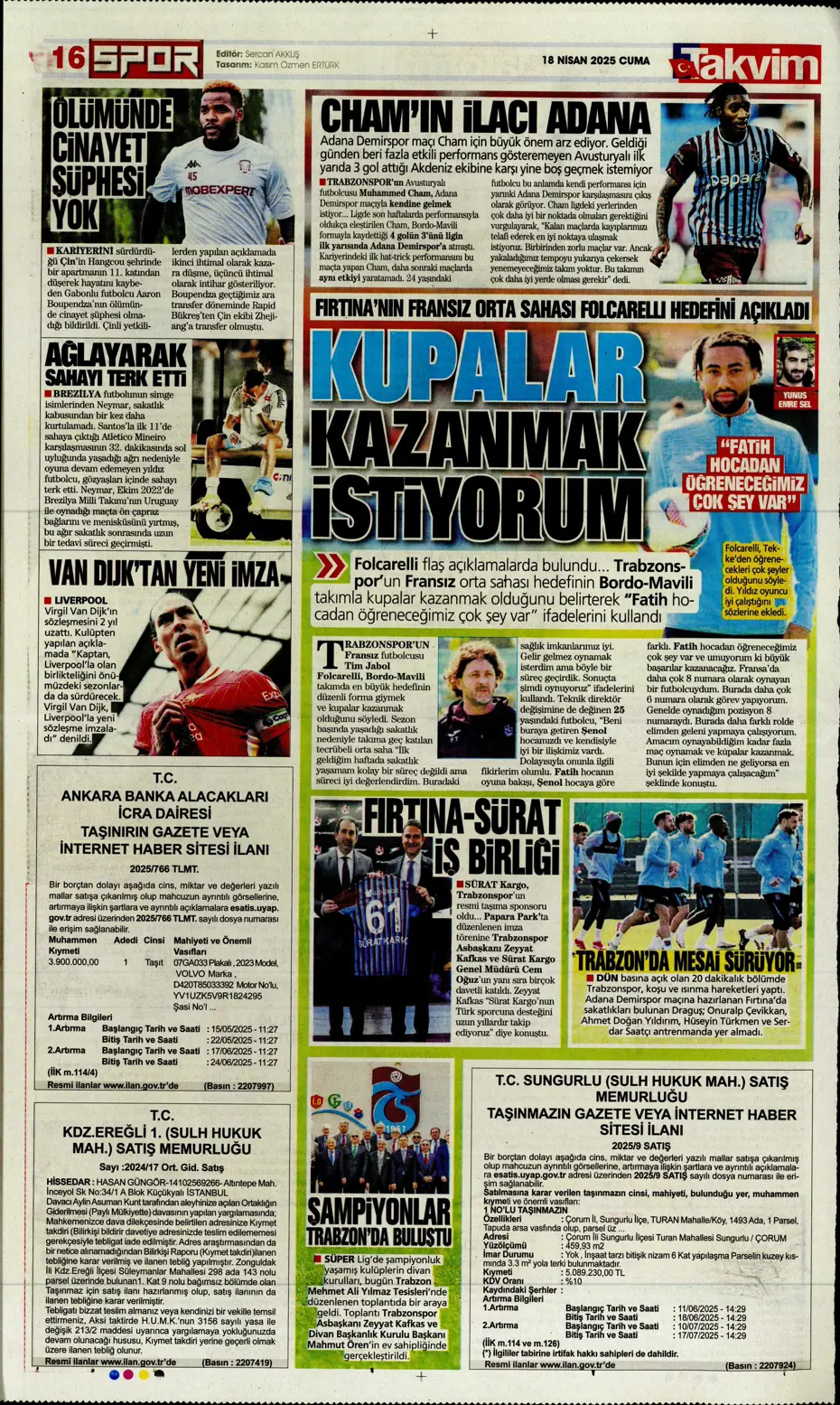 "Fenerbahçe'de sol artık Diouf'un" | Sporun manşetleri - 29