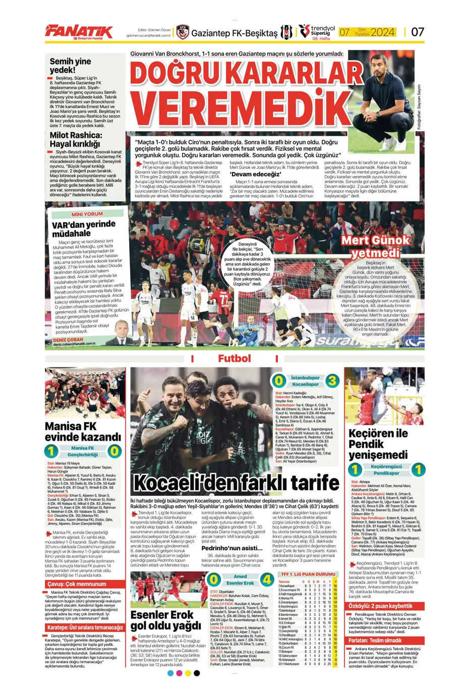 "Mourinho'dan Samsunspor'a yeni sistem" | Sporun manşetleri - 11