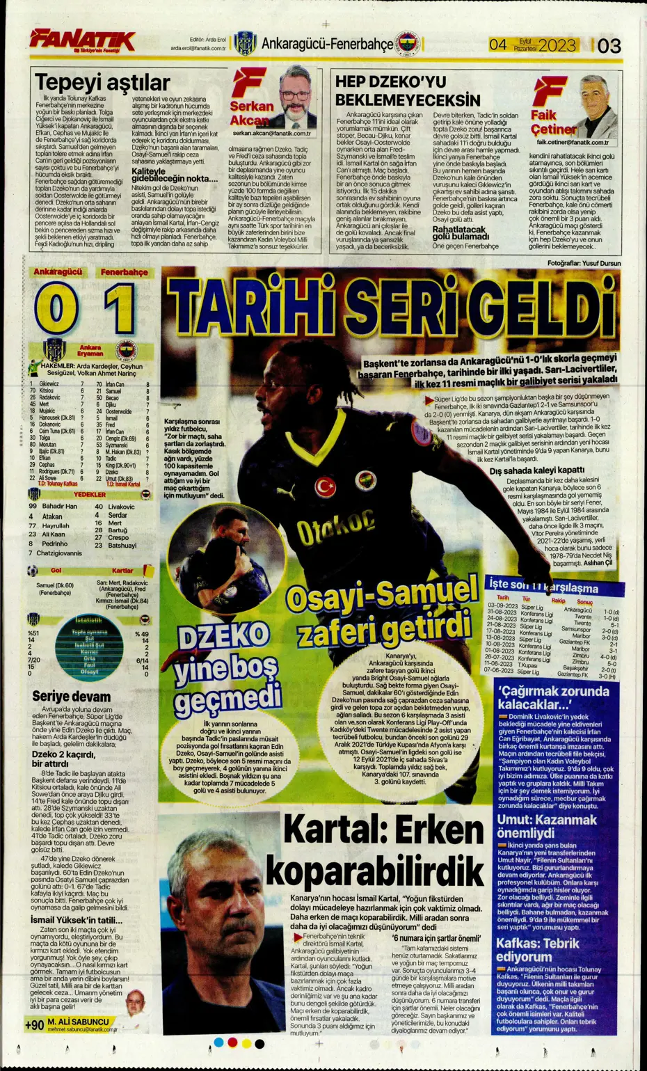 "100'ümüzün akı Türk kadını" | Sporun manşetleri (4 Eylül 2023) - 7