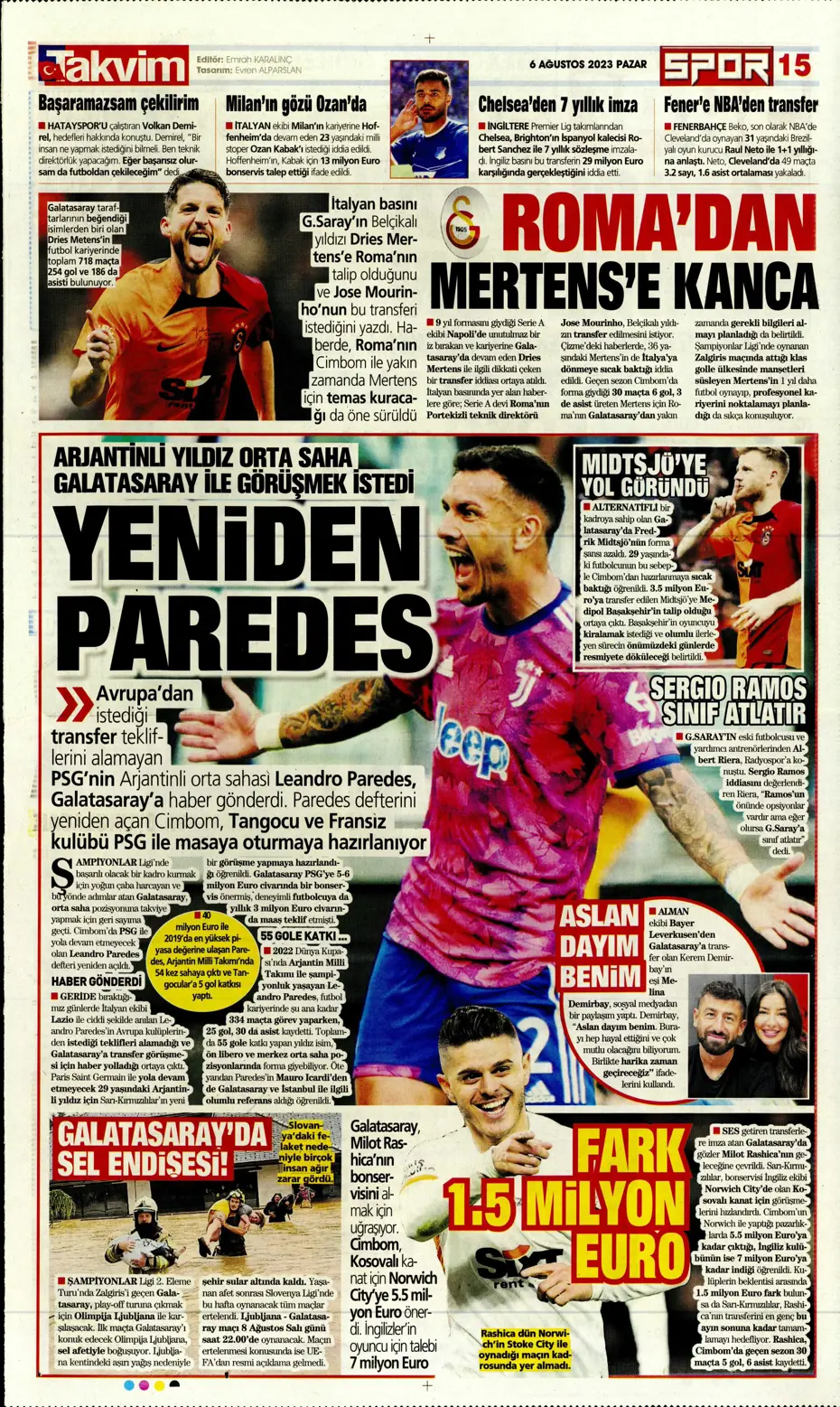 "Fener'e dünya yıldızı" | Sporun Manşetleri (6 Ağustos 2023) - 34