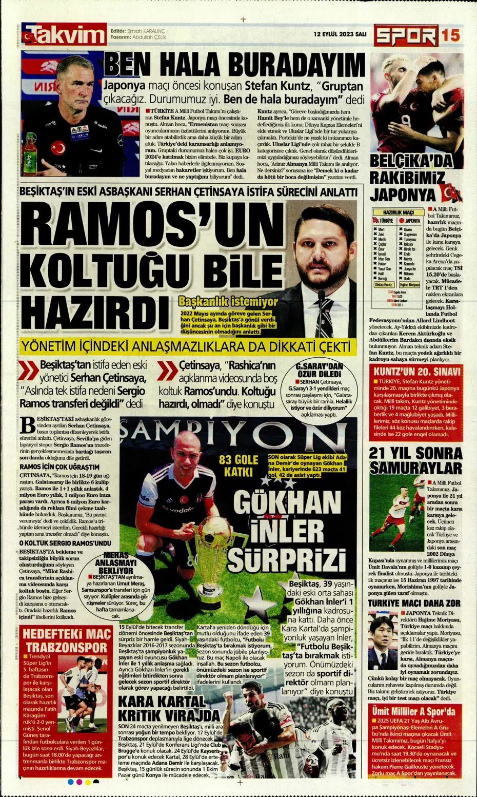 "Kartal'da Lingard sürprizi" | Sporun manşetleri (12 Eylül 2023) - 32