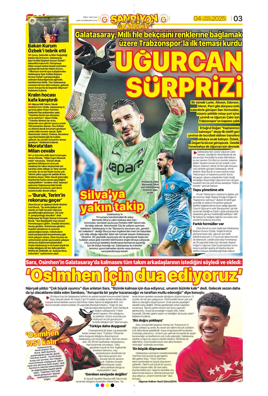 "Fener'den Vlahovic için çılgın teklif" | Sporun manşetleri - 5