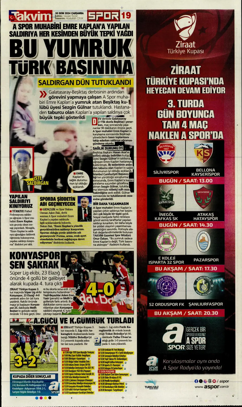 "Anderson Talisca atağı" | Sporun manşetleri - 32