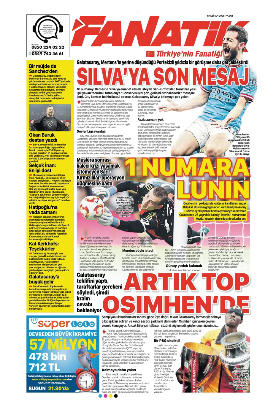 "Galatasaray'dan Lewandowski bombası" | Sporun manşetleri - 10