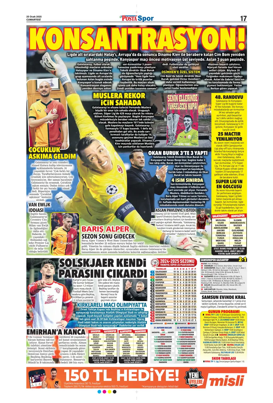 "UEFA bizi birbirimize düşürecek!" | Sporun manşetleri (25 Ocak 2025) - 22