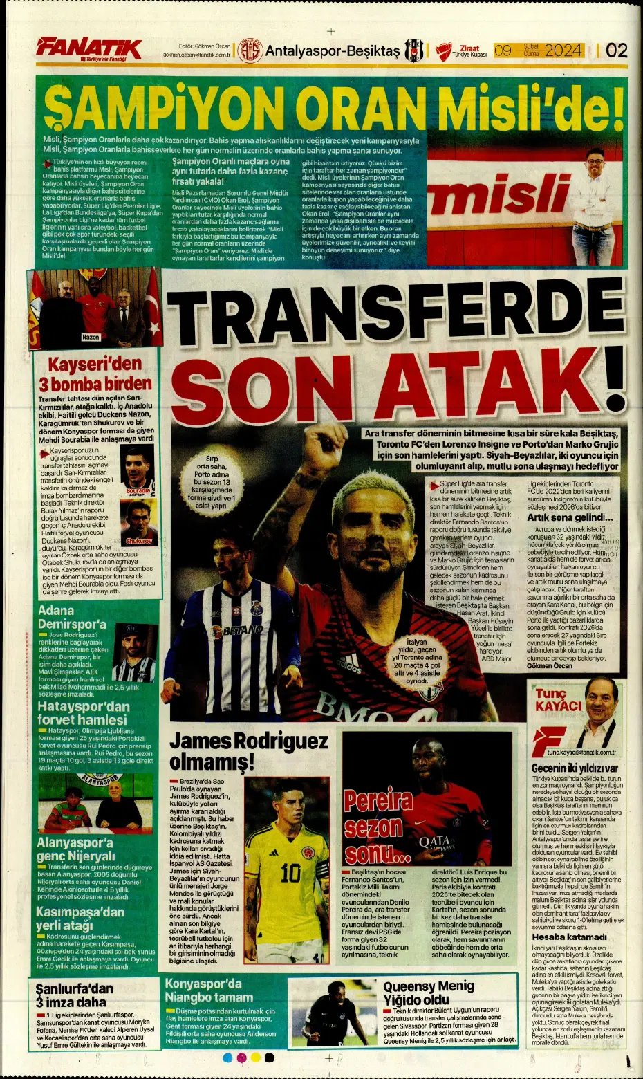 "Icardi &amp; Dzeko'yu geçti" | Sporun manşetleri (9 Şubat 2024) - 4