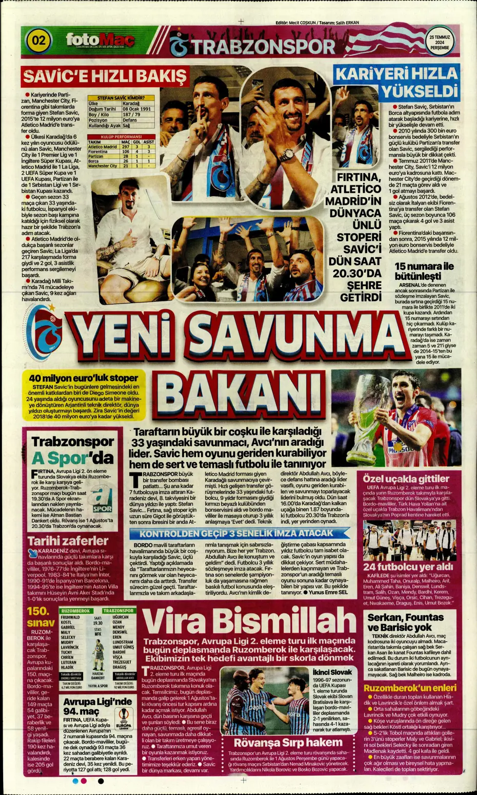 "Fenerbahçe'de sıra geldi orta saha transferine" | Sporun manşetleri - 11 "Fenerbahçe'de sıra geldi orta saha transferine" | Sporun manşetleri - 11